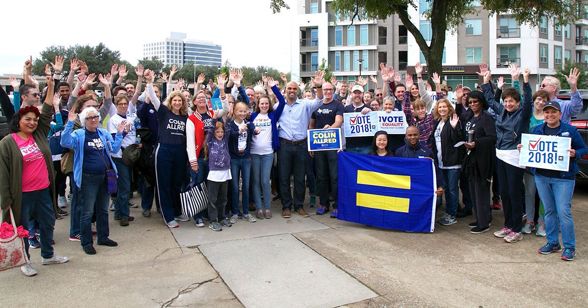 HRC in Texas to turn out the vote for pro-equality candidates.