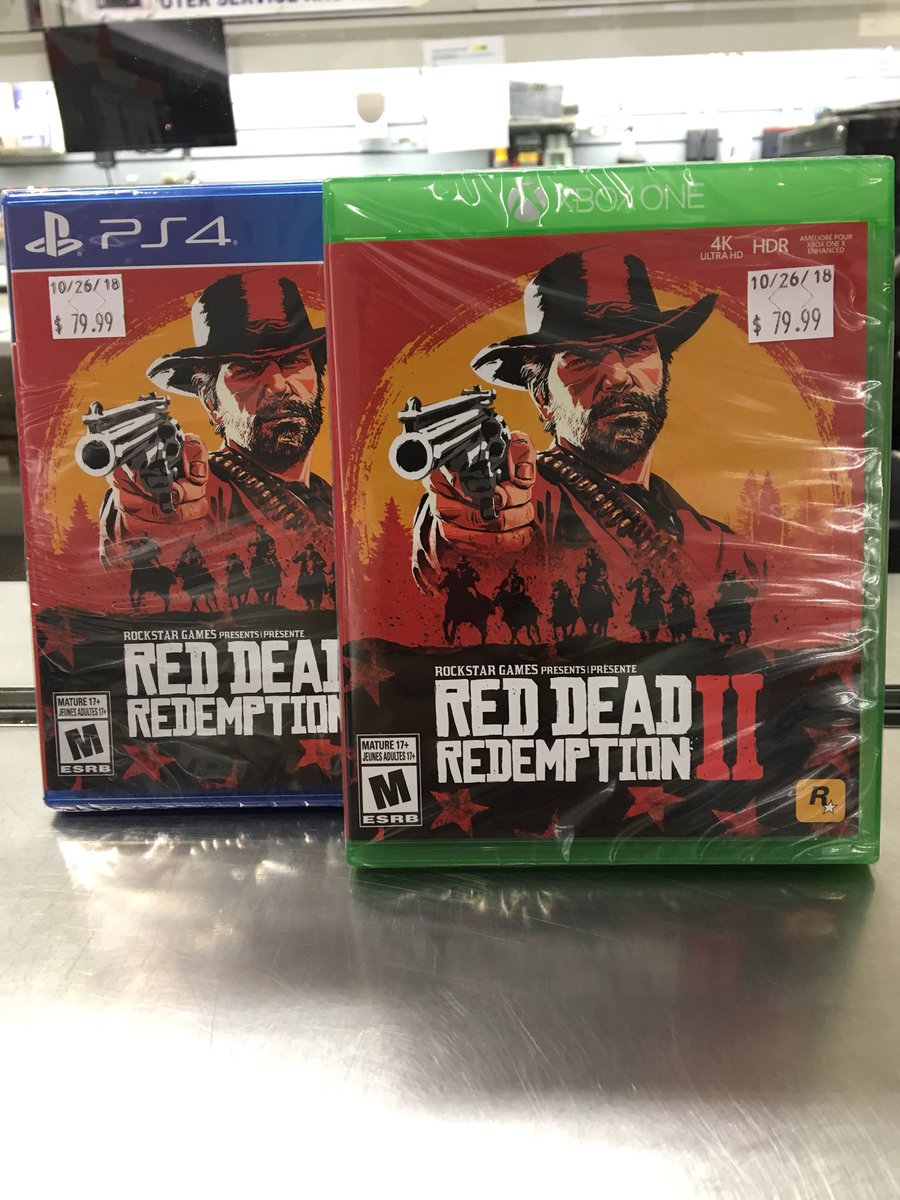 LD_Cloverdale's tweet photo. Waiting for a copy of RED DEAD 2: Redemption? It’s available at your London Drugs Computer for Xbox and PS4! Grab a copy today! https://t.co/jvrPznr0Ya