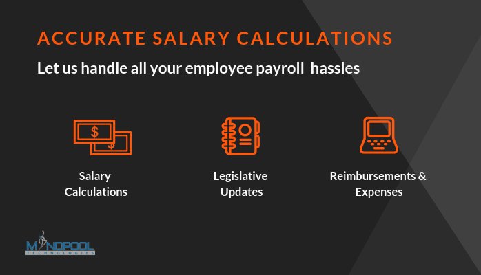 Let us handle all your #SalaryProcessing Tasks right from #SalaryCalculations, #LegislativeUpdates to #ReimbursementsAndExpenses
Contact our Payroll Experts at marketing@mindpooltech.com
#ThirdPartyPayrollServices