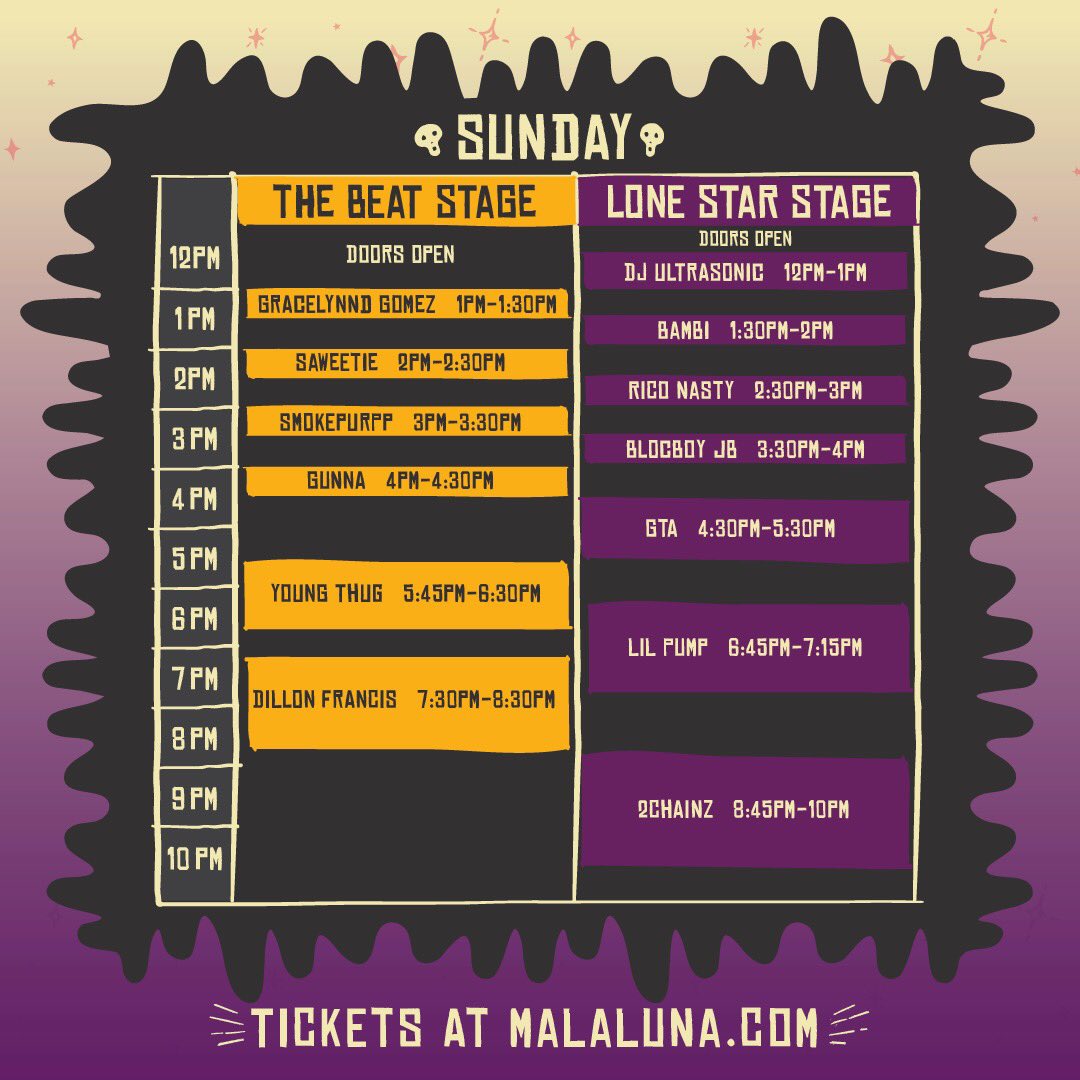 malalunafest's tweet photo. Due to unforeseen circumstances, Rich The Kid will no longer perform at Mala Luna this weekend. 

We welcome @MoneyBaggYo to take his place! #malaluna2018

🎫 https://t.co/32YP24h9Jz https://t.co/eNsX9TyRCx