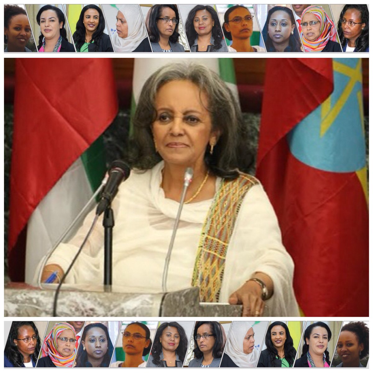 Oh what a beautiful sight to see! 😍Congratulations Madam President and to all of the new cabinet members of Ethiopia! 🇪🇹 #EthiopiaForever #EthiopiaLeZelalemTinur
