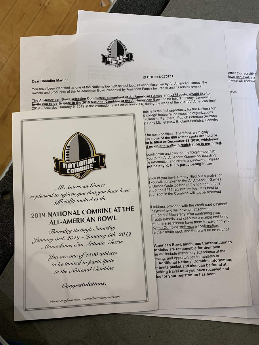 Chandler Martin🐺 (@_chandlermartin) on Twitter photo Blessed to receive an invite to the U.S Army All-American National Combine🏈🙏🏽 <a href="/RecruitGeorgia/">Recruit Georgia</a> Blessed to receive an invite to the U.S Army All-American National Combine🏈🙏🏽 <a href="/RecruitGeorgia/">Recruit Georgia</a>