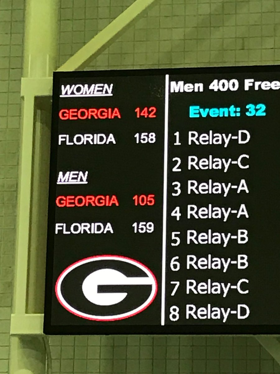 Outstanding start for the Rivalry Weekend as the men’s and women’s Swimming and Diving teams defeat UGA.  🐊😎. Great to be a Florida Gator..!!