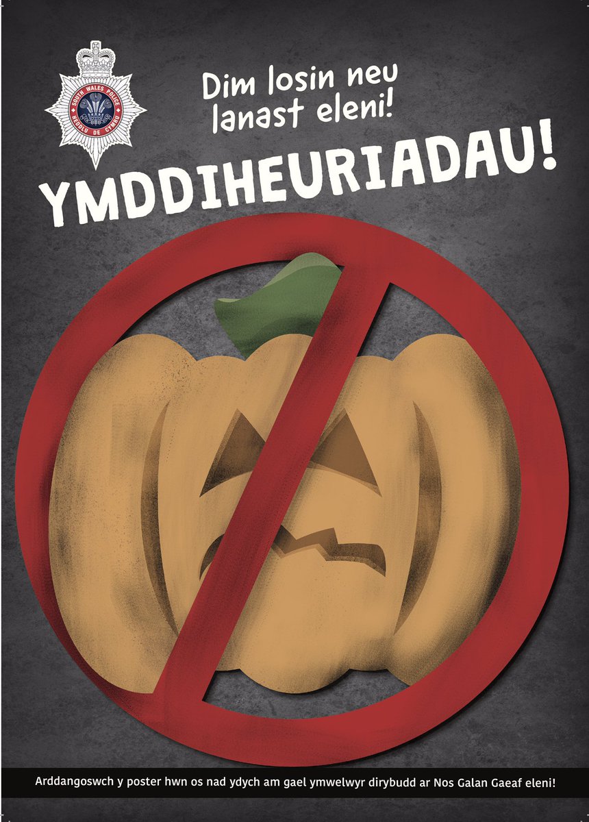 SwanseaNW's tweet image. Halloween can be fun, but it’s #NotFunForEveryone. You can print off these Halloween posters advising people that you are not taking part in Halloween festivities this year! 👻 🎃 👮🏻‍♂️