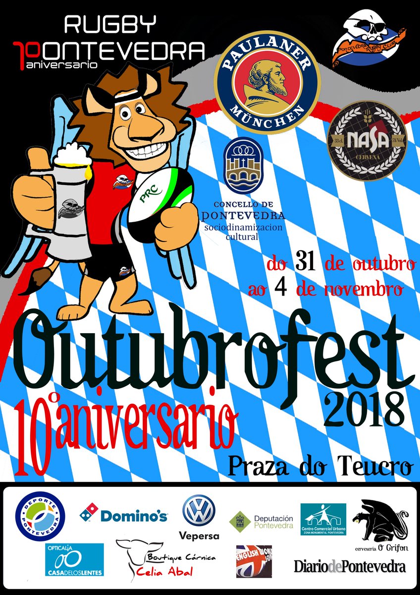 Dez anos de #Outubrofest. 🍻🌭 e rugby <a href="/PontevedraClub/">Pontevedra Rugby Club</a> <a href="/DeportesPO/">Deportes Pontevedra</a> #ponte
