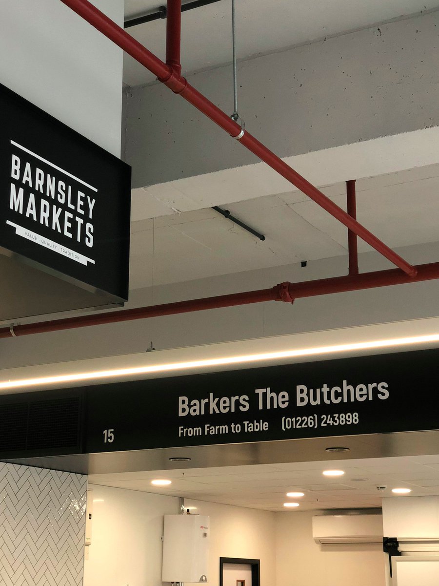 ledgardjepson's tweet photo. Our graphic install team has been busy this week installing the way-finding and stall graphics at the new Barnsley Markets, which open next week! #barnsleyisbrill #clientspotlight #barnsleymarket https://t.co/6tUiVc5ujj
