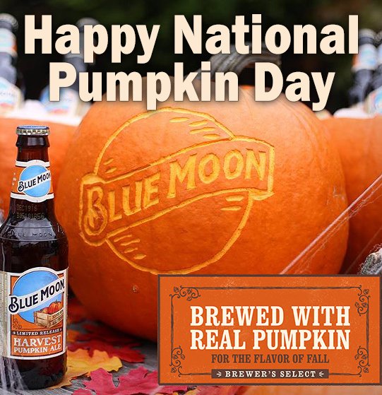 IBEVCedarRapids's tweet photo. Pick up a Blue Moon Harvest Pumpkin Ale to celebrate National Pumpkin Day. Brewed with real pumpkins. #BlueMoon #PumpkinDay #FleckSales https://t.co/tvoJ1jwxjs