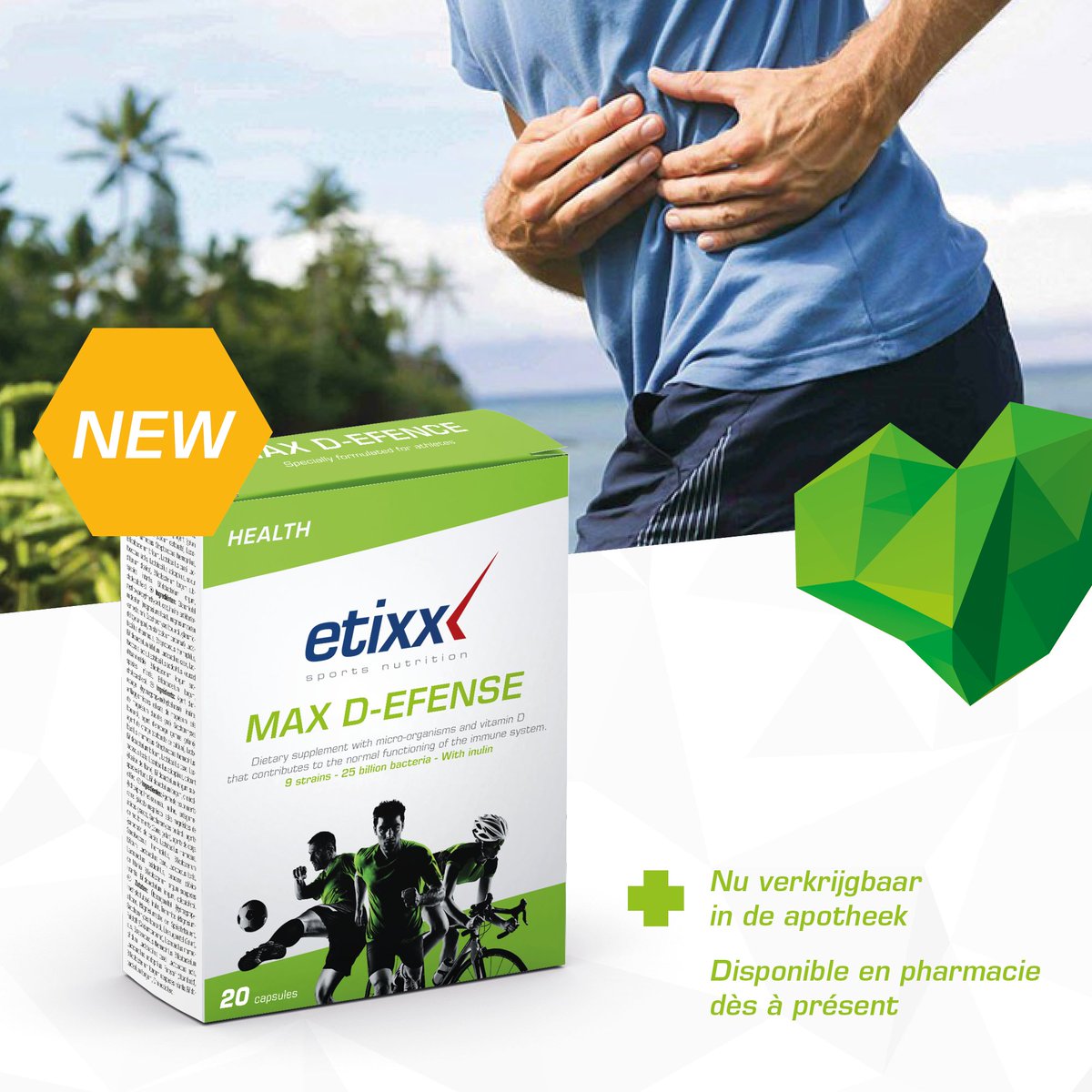 EtixxBENELUX's tweet photo. NIEUW PRODUCT BINNEN HET ETIXX GAMMA
Doe nu een kuur met Max D-efense en voorkom maag-darmklachten tijdens het sporten en verbeter je immuniteit.
Meer info โก๏ธ https://t.co/RQgxlQjSRZ
#NEW #Health #MaxDefense #EtixxSportsNutrition #FuelYourGoal https://t.co/H7VRBl9kMQ