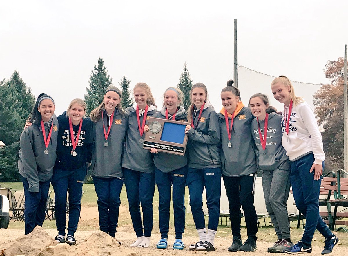 scoreboardmn's tweet photo. PL girls CC team is second in Section 3AA race to earn first state team berth since 2012 ... https://t.co/rvTD6RmOg2 https://t.co/wyNIfCsYTU