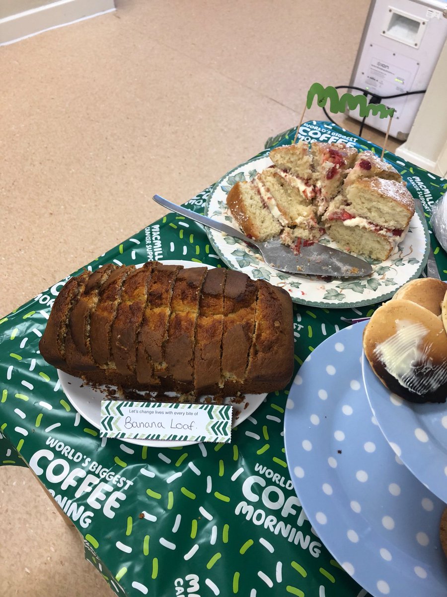 Please come by and see us for some cake on your way home from nursery or school! We have set up a little stall for all our friends 😃 #macmilliancoffeemorning