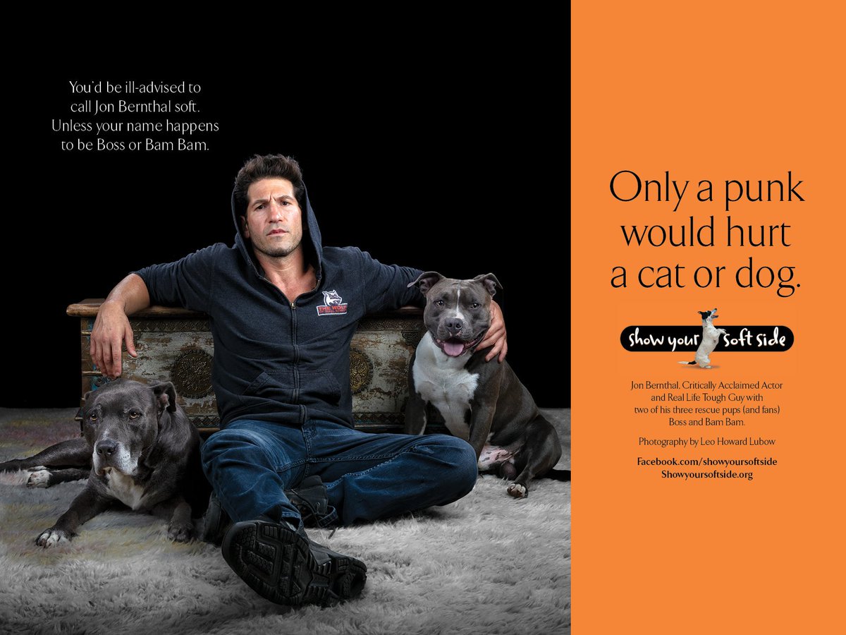 You'd be ill-advised to call <a href="/jonnybernthal/">Jon Bernthal</a> soft. Unless, of course, your  name happens to be Boss or Bam Bam. #Boom #TeamSoftSide