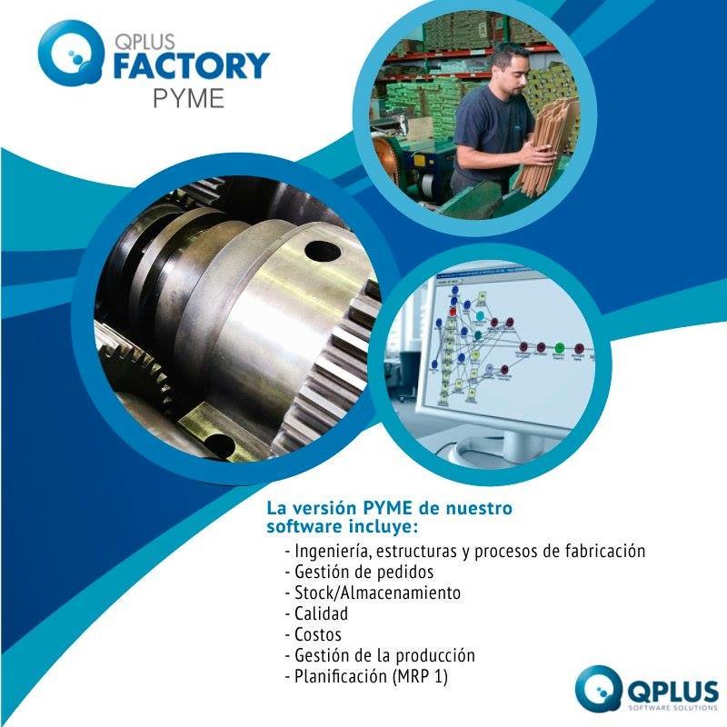 QPlusSoftware's tweet image. RT @QPlusSoftware: Tenés una PYME?  Conocé QPlus #Factory nuestro sistema integrado de gestión de la producción,  que permite unificar el ciclo logístico mediante procesos simplificados con muy bajo costo de implementación. Contactá con un asesor en qplusglobal.com/qpfactory.html