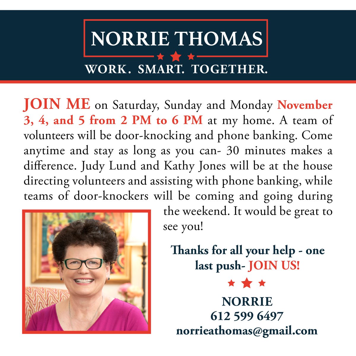 NorrieAThomas's tweet photo. Please join us for the final push for 33A! https://t.co/EhO3Xlv4xO