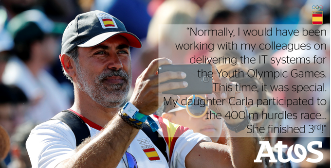 Congratulations to @CarlosGRiopedre TV Graphics Ops Manager in the #AtosTeam and his daughter...