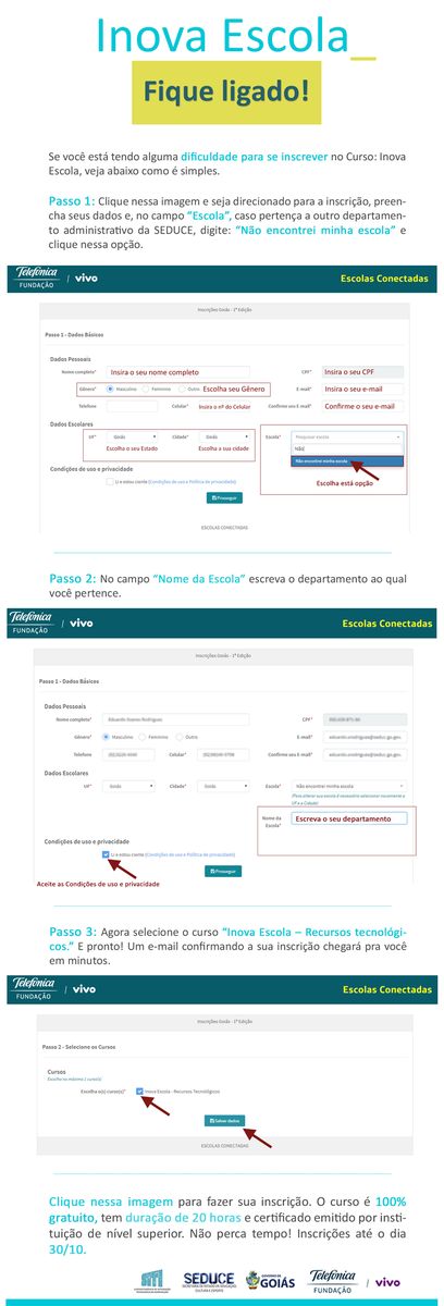 AInovacao's tweet photo. As inscrições para o Curso online “Recursos Tecnológicos” estão abertas até o dia 30/10/2018. Participem! https://t.co/HTZTPRqJFZ