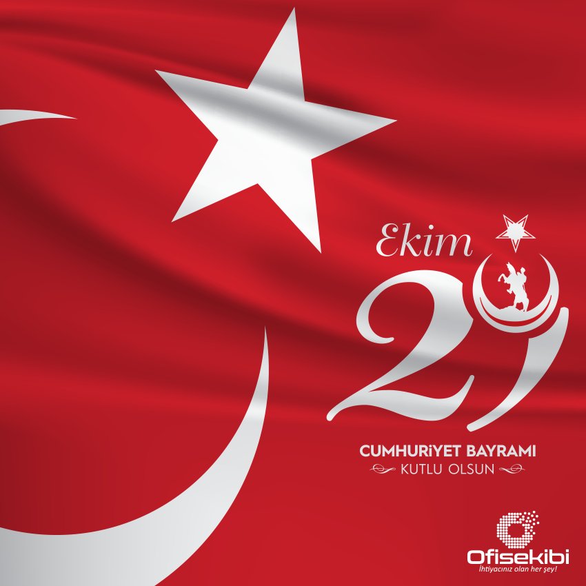 Cumhuriyetimizin kuruluşunun 95. yılında Büyük Önder Mustafa Kemal ATATÜRK'ü, aziz şehitlerimizi ve gazilerimizi saygı ve rahmetle anıyoruz. #Ofisekibi #29EkimCumhuriyetBayramı