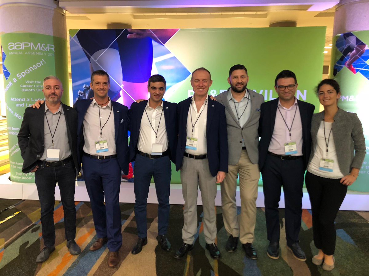 movendotech's tweet photo. The whole team is ready for this 2° day of the American Academy of Physical Medicine &amp; Rehabilitation (AAPM&amp;R) Convention in Orlando. Come see us and try hunova at booth 639! You have until tomorrow! #physicalmedicine #rehabilitation #physiotherapy #orthopedics #enablingpeople https://t.co/diVJHfgZVb