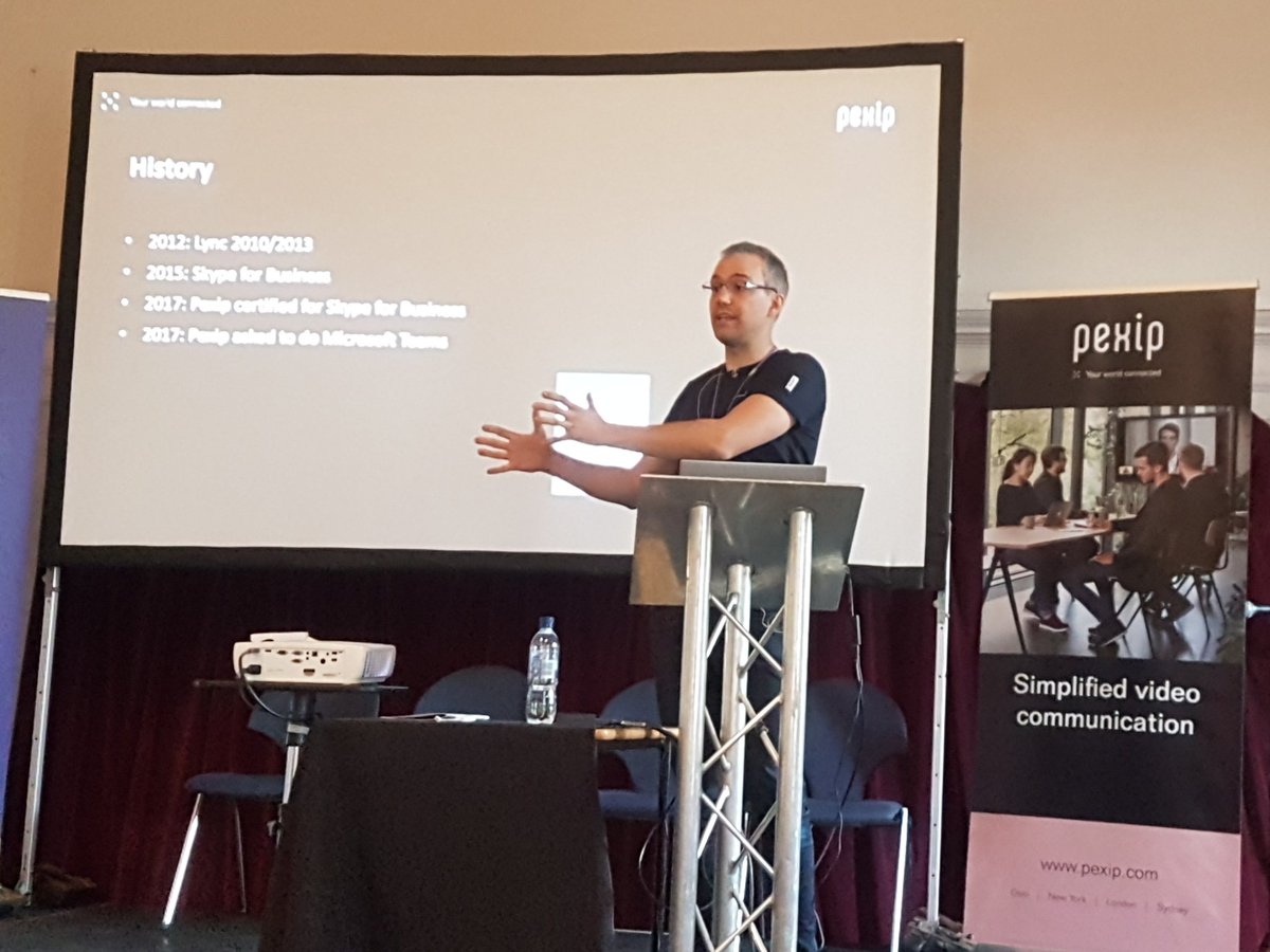 .<a href="/havardgraff/">Håvard Graff</a> from @PexipInc on stage at <a href="/gstreamer/">GStreamer</a> conf presenting how we accomplished <a href="/MicrosoftTeams/">Microsoft Teams</a> interop and sharing some tips &amp; tricks.