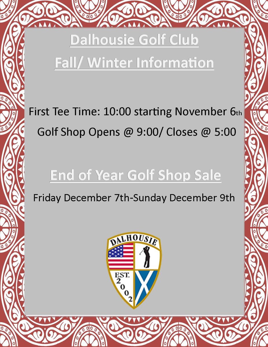 Dalhousie Golf Club (DalhousieGC) Twitter