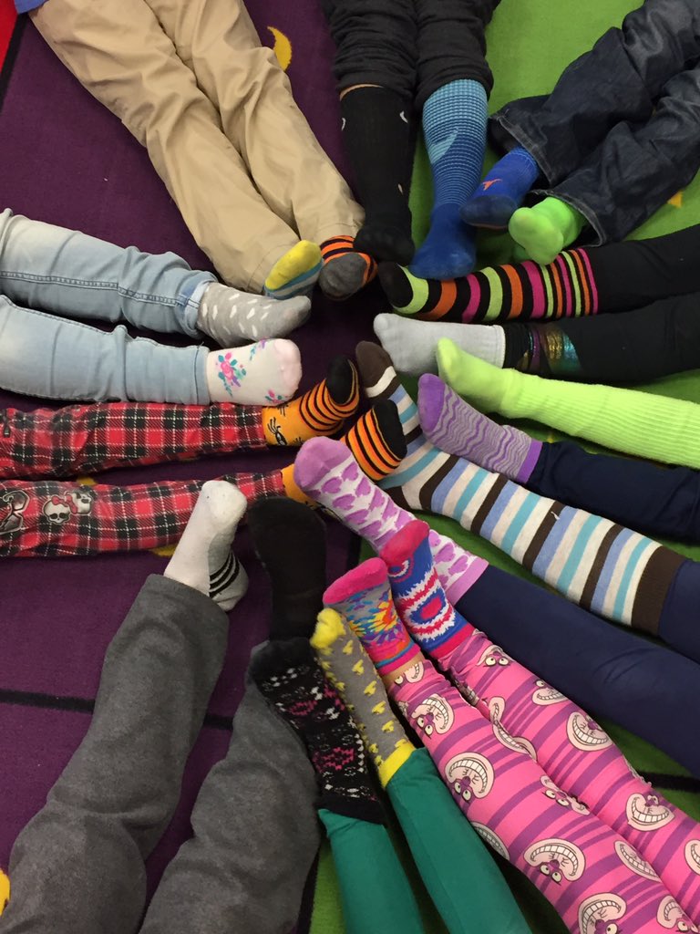 MrsAdamsCUBS's tweet photo. Celebrating our differences on this Misfit Sock day! Congratulations to our Sock monster winners https://t.co/7n7AC1UVU0