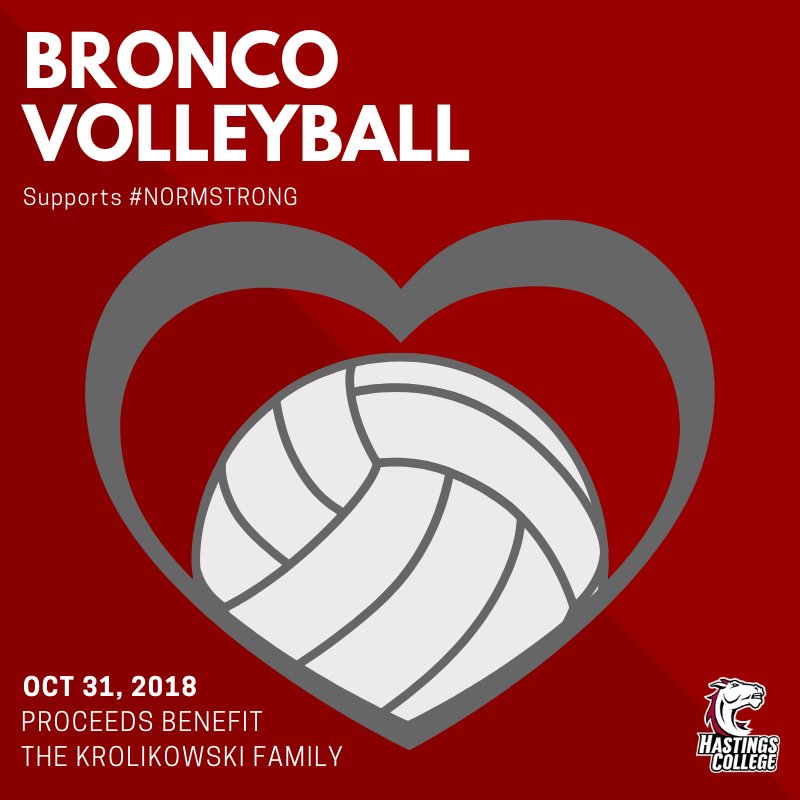 HastingsCollege's tweet photo. Join @VBHastings next Wednesday for senior night and a very special fundraiser for two of the players' family. More info--> https://t.co/XXxxTdam4c https://t.co/TFj3QPVaio
