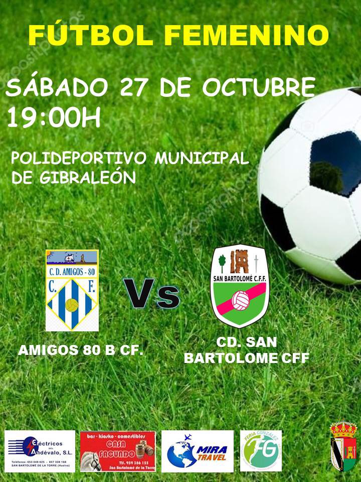 sanbartolomecff's tweet photo. Mañana Sábado 27 de Octubre a las 19:00h comienza la liga para nuestras chicas en el campo Municipal de Gibraleón. 
Se enfrentaran al AMIGOS 80 "B" CF. Un equipo al que ya conocen su forma de juego y su gran ofensiva. 
¡¡APOYA EL FÚTBOL FEMENINO!! https://t.co/3IlihgVcmD
