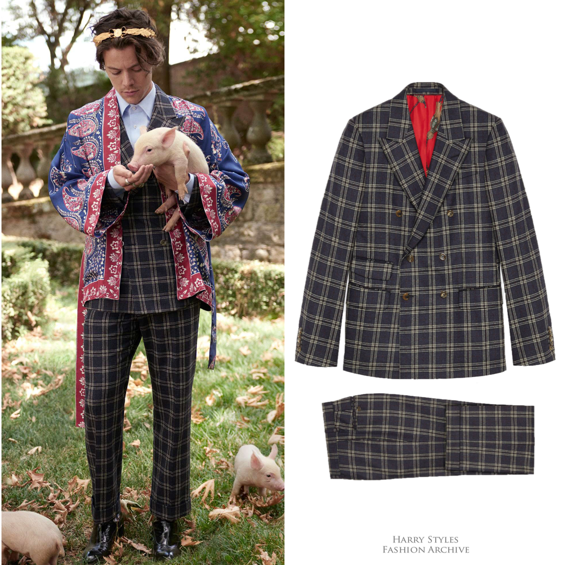 gucci plaid suit