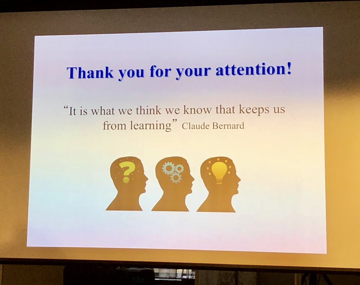 ”It is what we think we know that keeps us from learning” #IADMS2018 
Aina avoinna oppimiselle 👩‍🏫