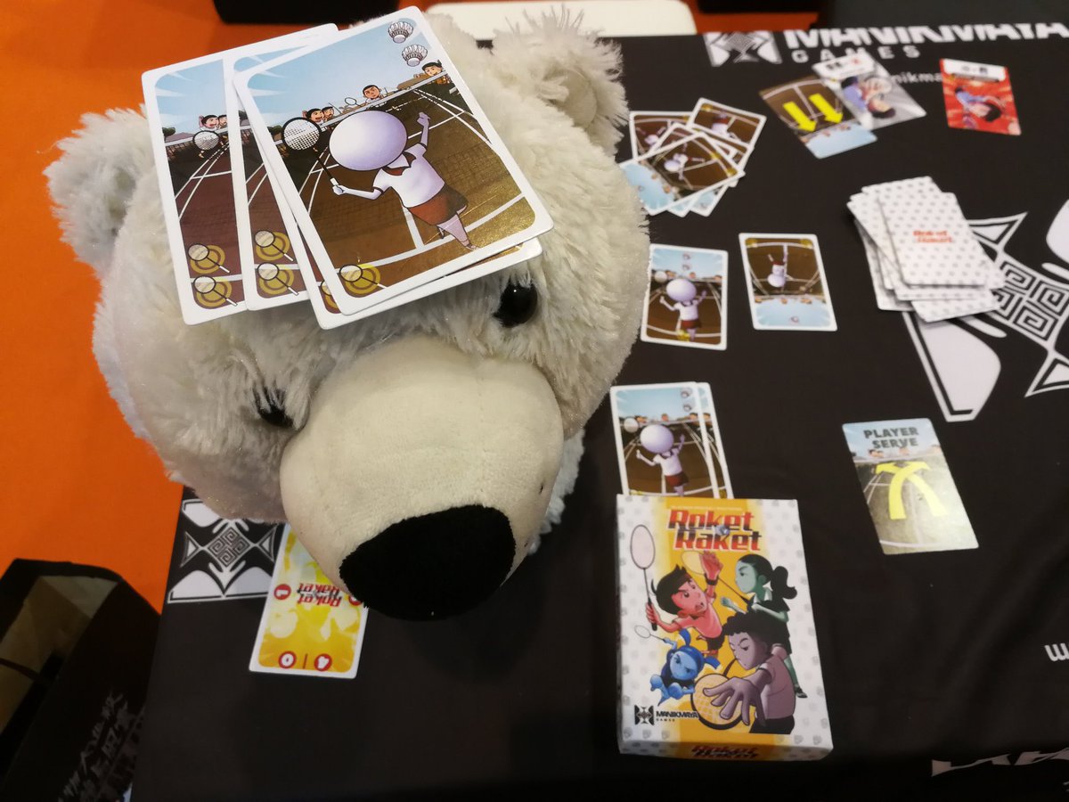 Colin went to hang out at <a href="/ManikmayaGames/">Manikmaya Games | #SPIEL18 3Q106</a> and played Aquatico, a game about creating a clean ecosystem, and Roket Raket, a  badminton game! #boardgamebear