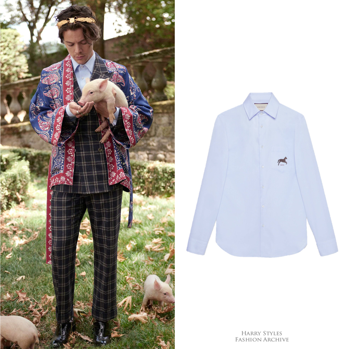 Cruise 2019 @gucci cotton shirt with 
