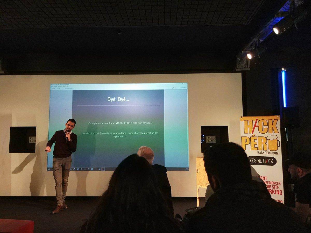 iotcert's tweet photo. Oyé oyé, notre consultant @navlys_  vous parle d'intrusion physique au #Hackpero de @yeswehack à @42born2code 🕴! https://t.co/kgm5HVGRZL