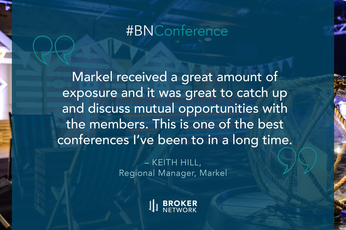 brokernetworkuk's tweet photo. The #BNConference may be over, but the feedback is still coming in thick and fast!
Thank you @MarkelUK https://t.co/I5ETPad3tE