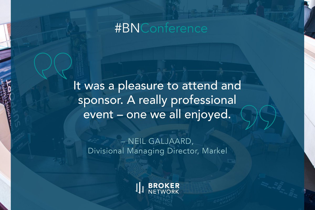 brokernetworkuk's tweet photo. The #BNConference may be over, but the feedback is still coming in thick and fast!
Thank you @MarkelUK https://t.co/I5ETPad3tE
