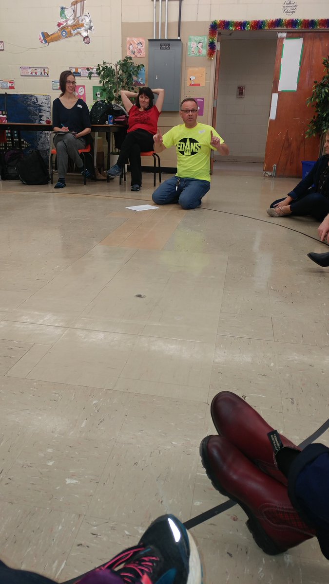 MrsTRichard's tweet photo. Learning lots at the Drama Conference today! Can't wait to try some of these activities with my kiddos!! #EDANS #NSTUpd https://t.co/Q6c3D50hoB