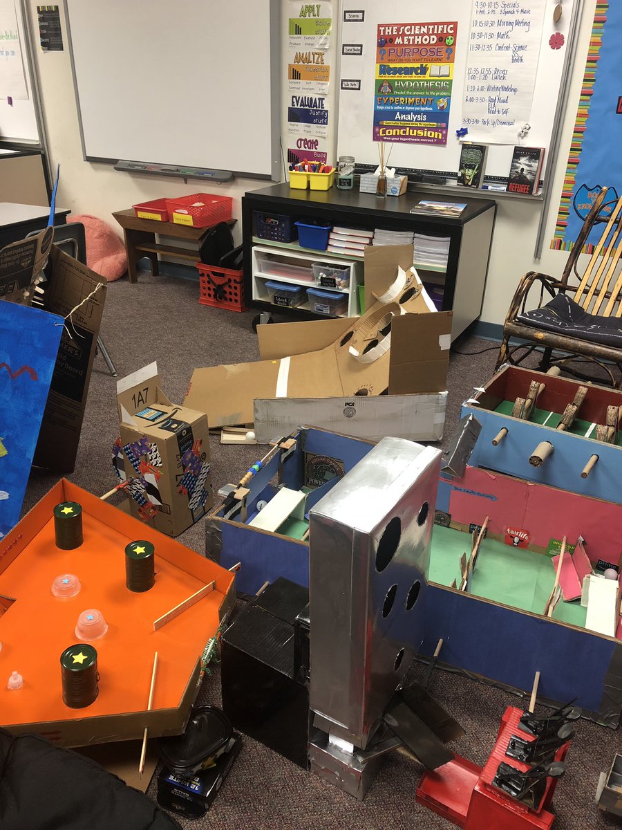megskogie's tweet photo. It’s cardboard challenge day today! So many awesome arcade games! Lots of creativity on display! Come see us tonight at the Eden Lake carnival! #WeInspireEACH https://t.co/Y4vL6AFxkh