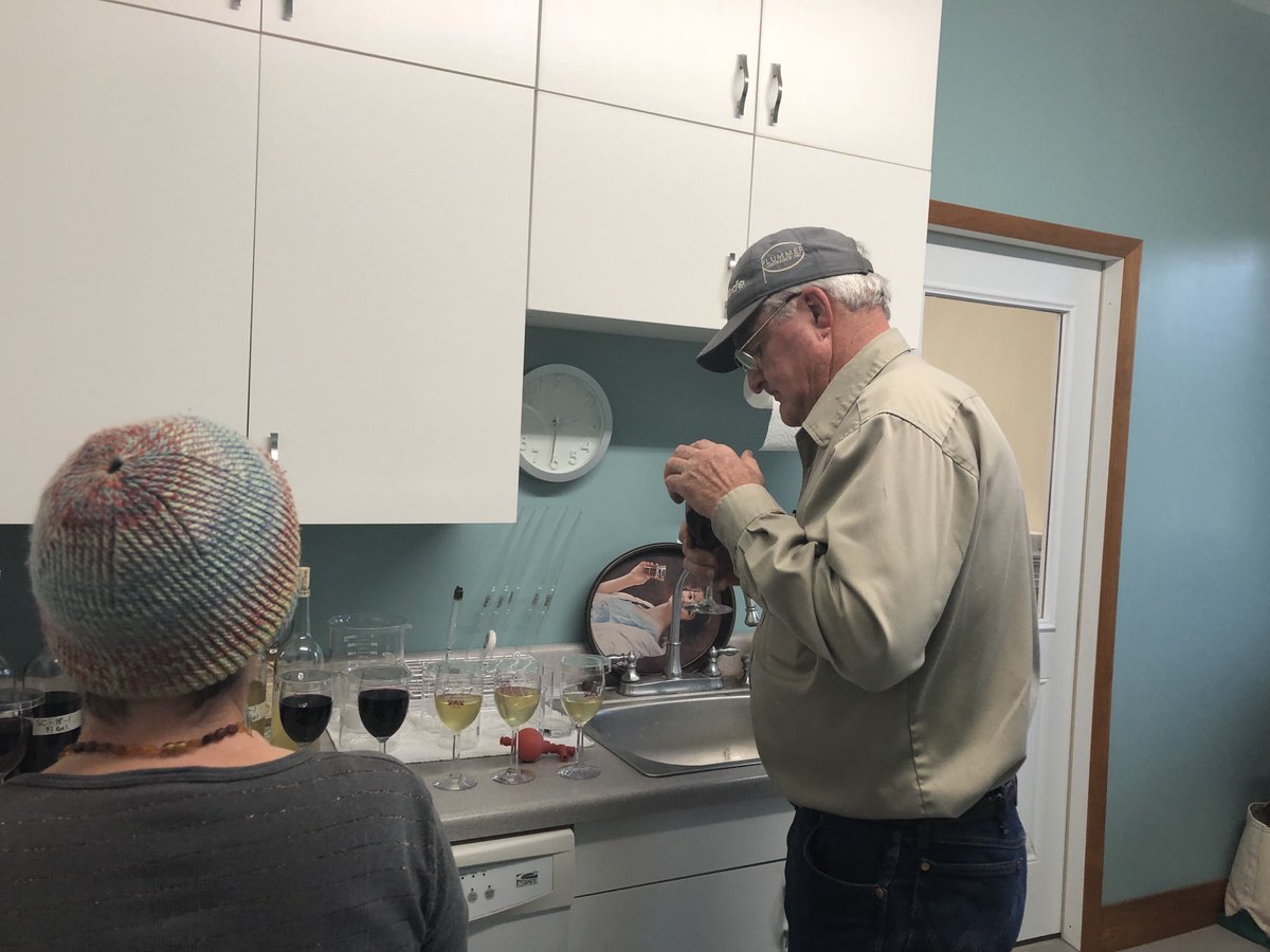 paul_vinegar's tweet photo. George and Emily, father and daughter, are sampling wines. I enjoy watching them work together and learn so much just by observing. https://t.co/Ox71c6jEKh