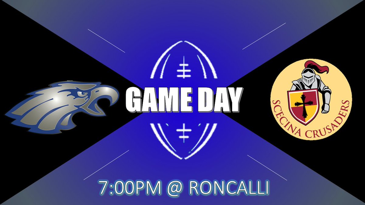 HCS_Athletics's tweet image. Football Friday!! Eagles face Scecina in the 2nd round of Sectionals at Roncalli.  Game time is 7:00pm