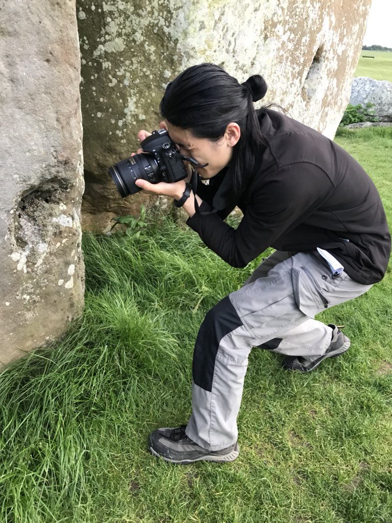 seahaCDT's tweet photo. We're celebrating 100 years since @EH_Stonehenge was given to the nation - our PhD student @lichenhunter is imaging lichen on the stones @uniofbrighton &amp; our @UCL_ISH master students were there recently for a project #heritagescience #conservation #SH100 💯 🎉 https://t.co/hdwlgLc91S