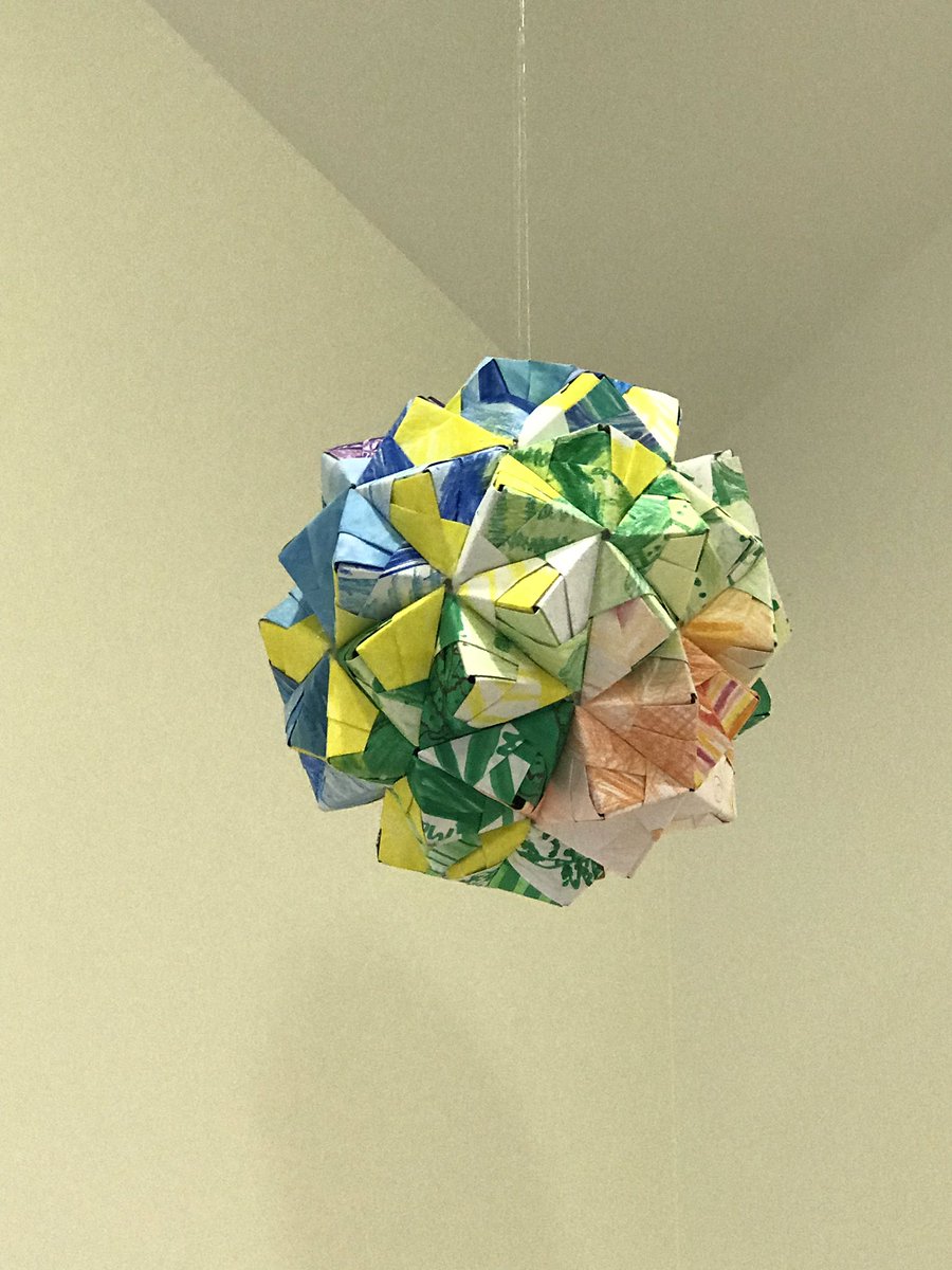 Make your mark! Our #DotDay display <a href="/HilliardWolves/">Washington Elem</a> from last year is even more complete. Wolfie is painting with dots from every student, and 3D dots have been created from every student’s custom colored sonobe unit! @peterhreynolds