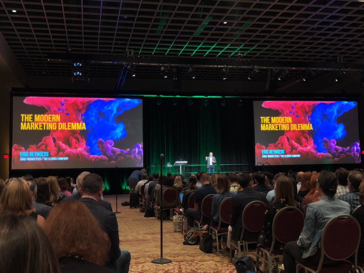 MktgEvolution's tweet photo. At the “Second Stage” getting humans to change to drive #growth -- Eric Reynolds, #CMO @Clorox #ANAMasters #LoungeWithME https://t.co/irtfRNSIj1
