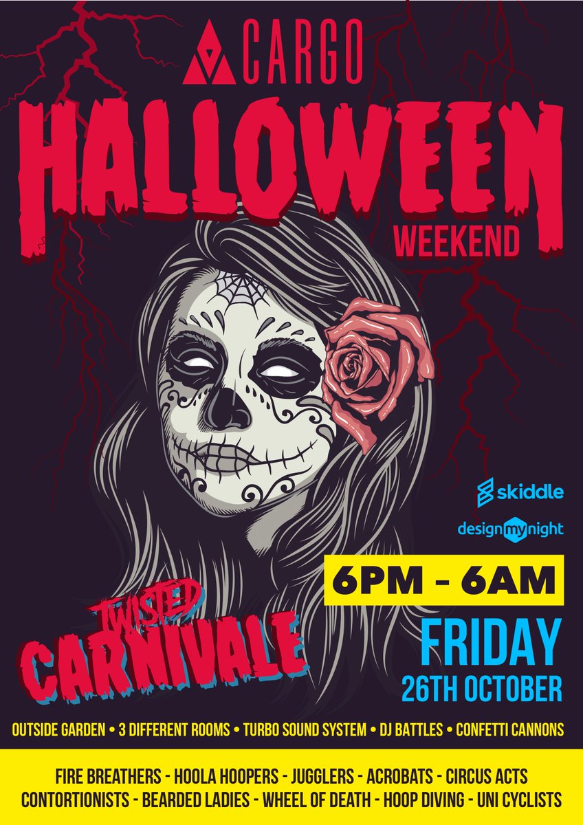 Limited tickets left for today's Twisted Carnivale! Grab yours now 🎃 bit.ly/2z6z49t