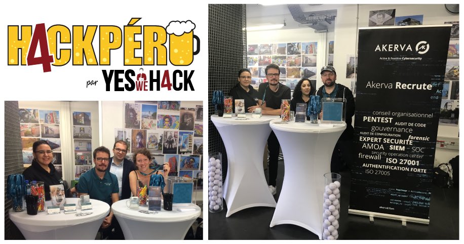 Akerva_FR's tweet photo. [ #event ] : Notre équipe est en place au #hackpero by @yeswehack à l’école @42born2code ! Venez échanger avec nos experts 😃 ! https://t.co/zwc2bqCm4r