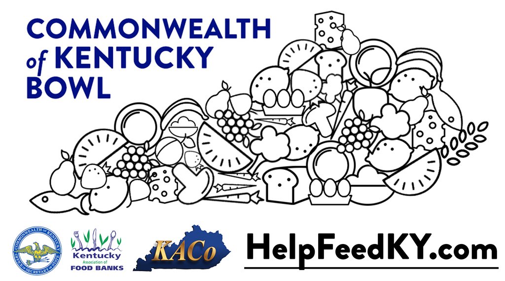 KySecofState's tweet photo. 700,000 Kentuckians don't always know where their next meal will come from. Let's change that & #HelpFeedKY.
Donate to the Commonwealth Bowl to support @KyFoodBanks: https://t.co/flKpD9c6dL! @KACo https://t.co/y6VQJpFcYM
