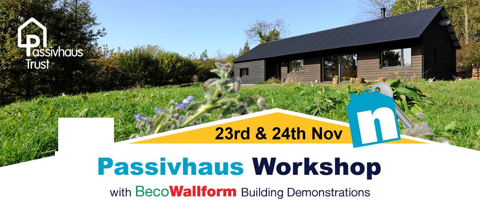 BecoWallform's tweet image. We&apos;re very excited to announce we&apos;ll be at the @NSBRC #Passivhaus Workshop on the 23rd and 24th November. There will be practical workshops, guided educational tours and #Wallform demos.  If you&apos;re interested in Passivhaus tech this is not to be missed! #byebyefuelbill
