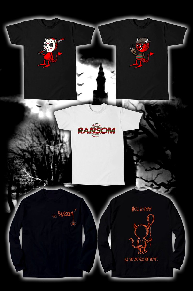 RANSOMCLOTHING's tweet photo. THIS SHIT DROPPING ON HALLOWEEN!!🎃🎃 rt this shit, im gonna pick a few of yall to send hoodies to 😘 https://t.co/KHUHvJxluE