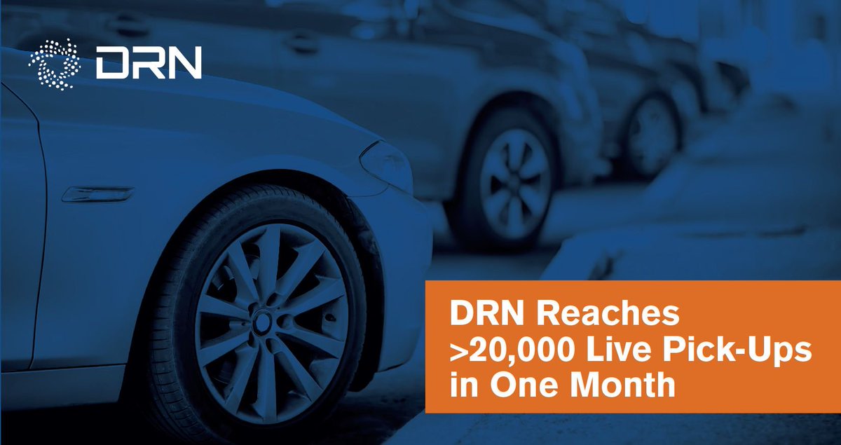 DRNRecovery's tweet image. We’re excited to announce we have hit more than 20,000 live pickups in one month, which wouldn't have been possible without the help of our dedicated Affiliates. We thank you for your hard work. Read more about the release here:  buff.ly/2O4ITdu