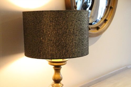 hartaliving's tweet photo. A stylish solid brass brass baluster shaped lamp from the mid 20th century era that was converted from an earlier candle stick. This #vintage brass lamp with the gold and black fabric lampshade will add a luxurious finish to any room https://t.co/8B6DSvYndE #lighting #vintage https://t.co/GJE15TbGbu