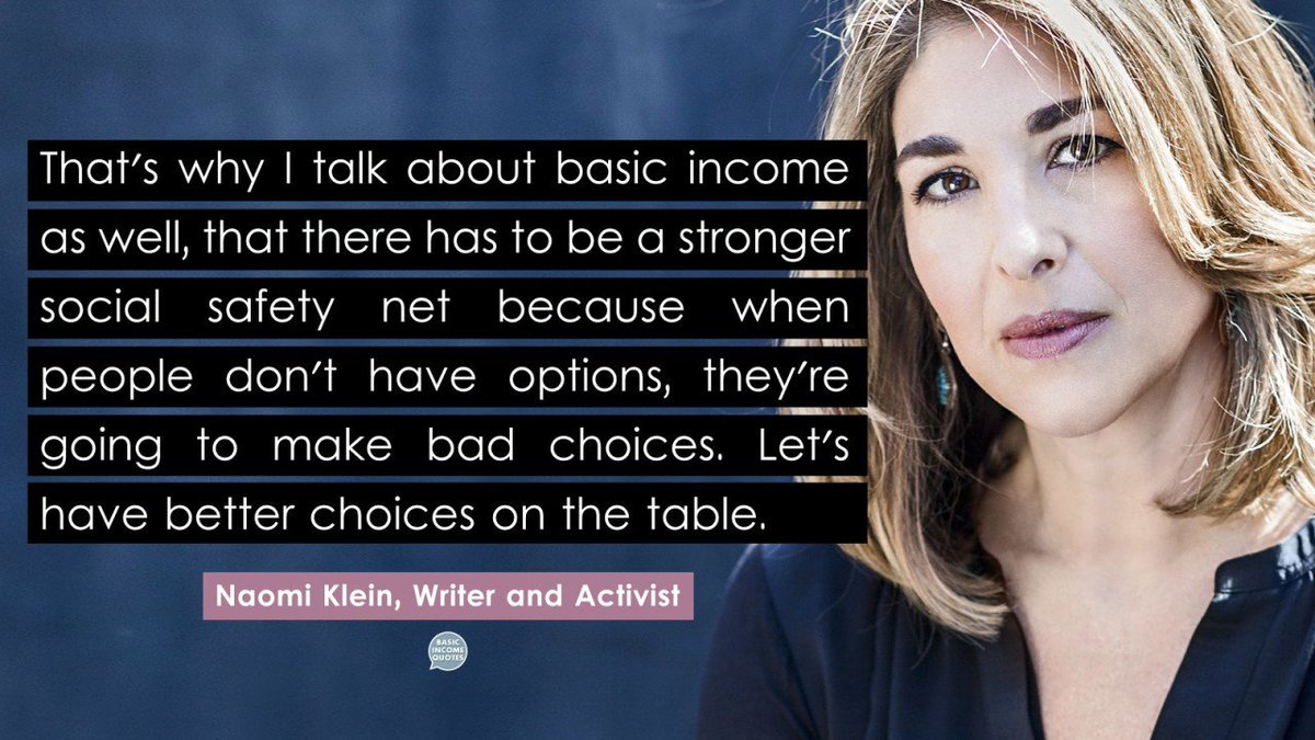 There has to be a stronger social safety net because when people don't have options, they're going to make bad choices. Let's have better choices on the table. #BasicIncome