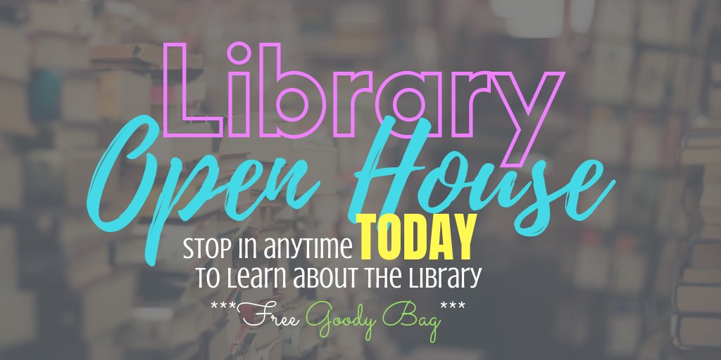 colonylibrary's tweet photo. Don't forget. STOP BY TODAY for our Library Open House!! Pick up a resource folder, an YA advanced reader copy for your classroom, AND a goody bag!!! Can't wait to see you. #InCOHSLibrary #LibraryOpenHouse https://t.co/jZNA34PwWp