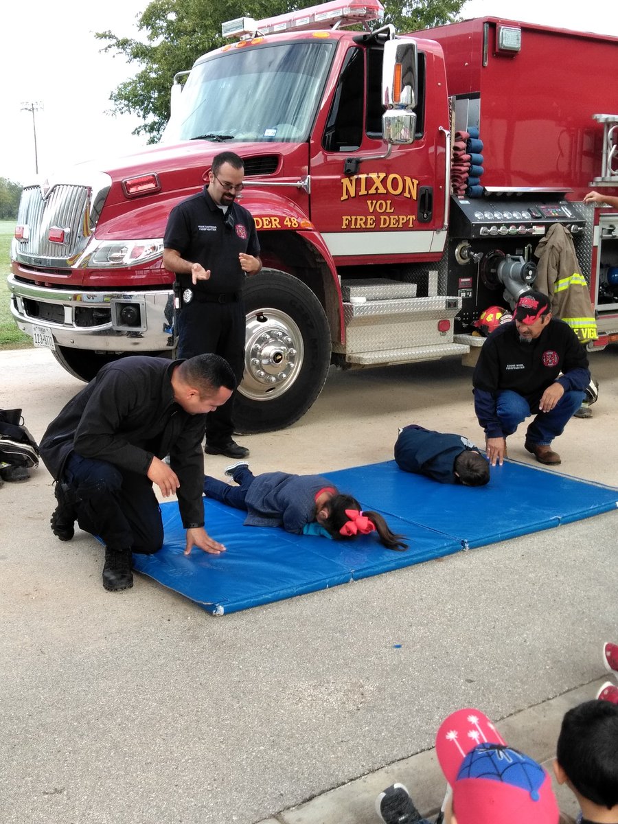 CMartinezNSE's tweet photo. A visit from our Fire Department!!   Learning about 911 and Stop,  Drop and Roll.   #October18NSE https://t.co/efR9nrrfY2